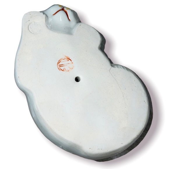 Rare antique japanese Kutani White Moriage Porcelain Sleeping Cat Signed - Picture 4 of 4